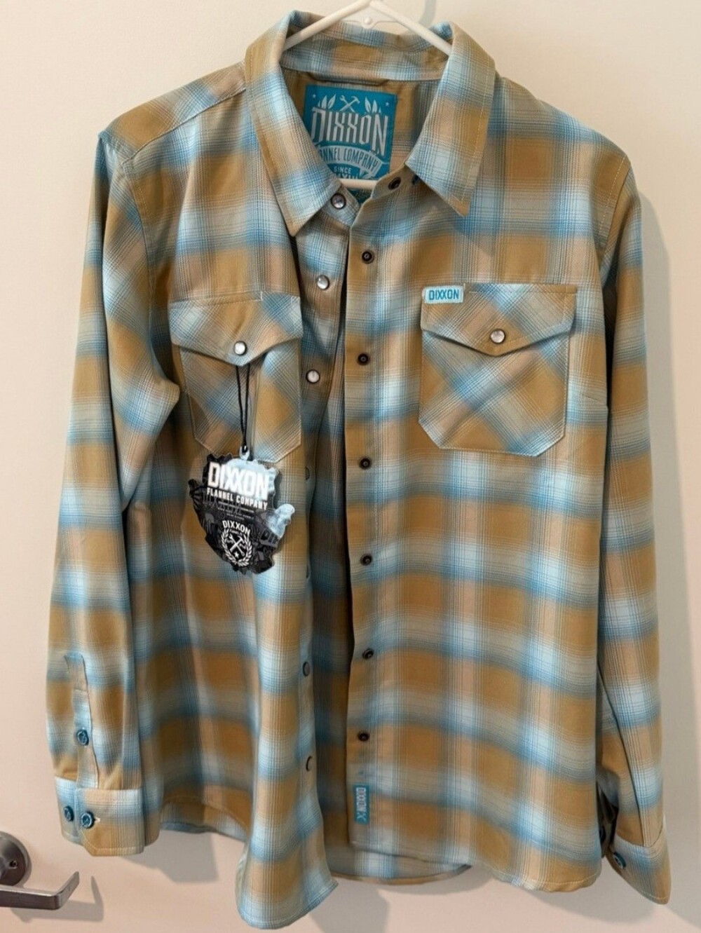 NWT 😎DIXXON😛 PALE ALE LONG-SLEEVE FLANNEL Large L